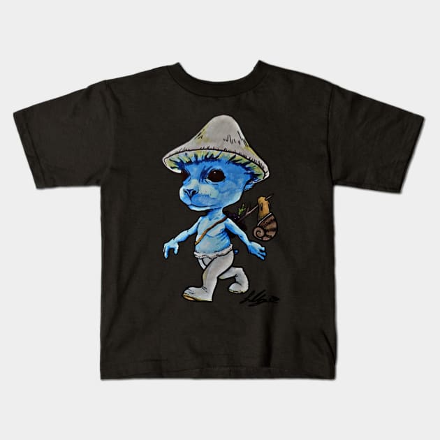 Smurf cat Kids T-Shirt by Oralepinz 